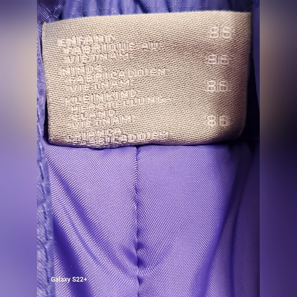 Columbia Sportwear Toddler Purple White Snow Suit Overalls, Size 2T.     G20 - Picture 6 of 14